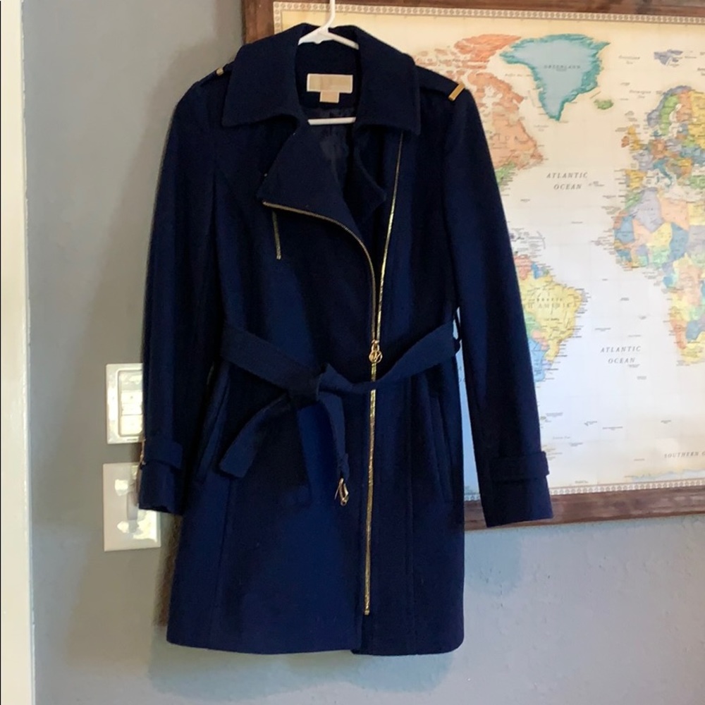 Michael Kors Belted Wool-blend Coat